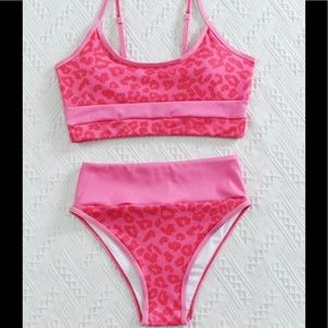 Pink leopard print SHEIN bikini